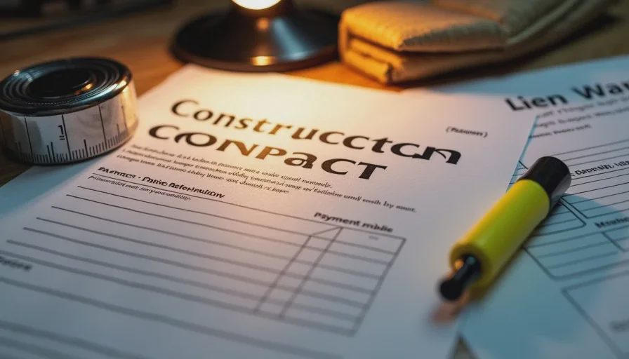 Example contractor payment schedule with retainage language Contract page highlighting payment milestones and retainage terms