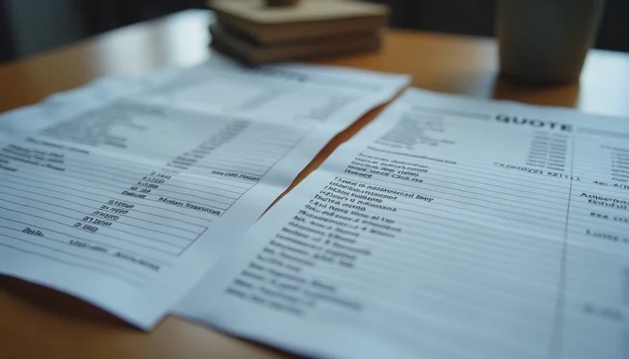 Itemized contractor quote versus single-total lump-sum proposal Side-by-side comparison of an itemized renovation quote and a lump-sum-only quote