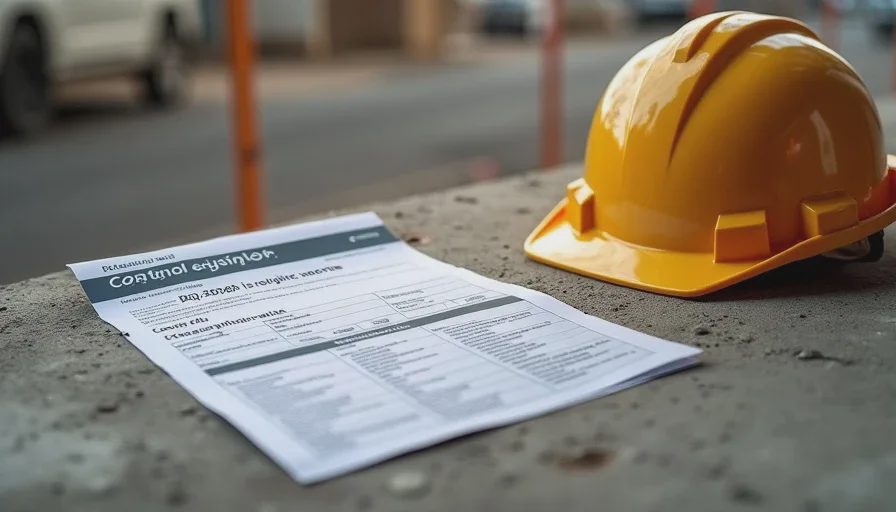 Physical license and online verification used to confirm contractor credentials State contractor license card beside official online verification printout