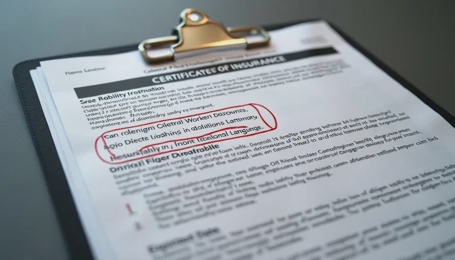 Key fields to verify on a residential contractor’s certificate of insurance Certificate of insurance with critical coverage fields highlighted for homeowner review