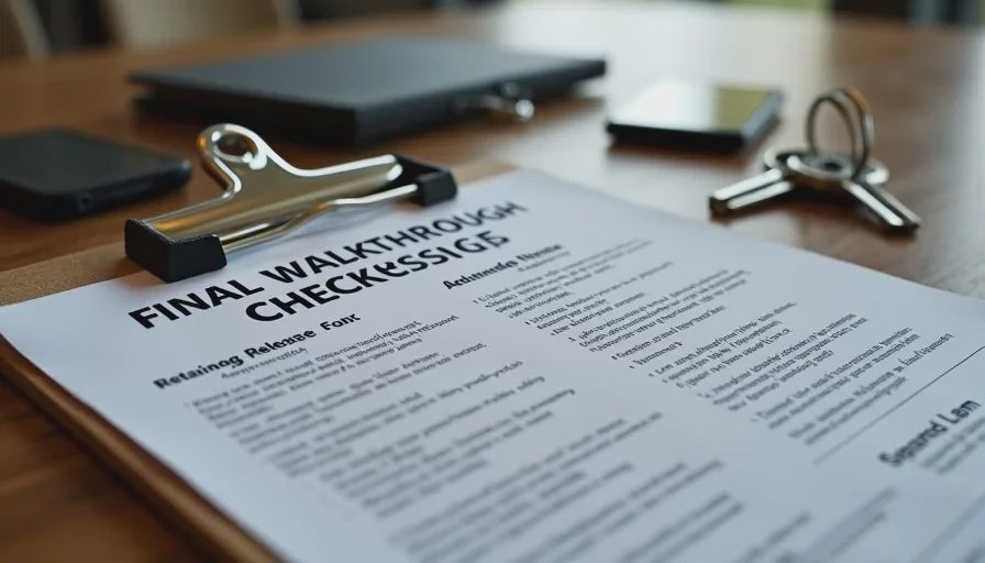 Documents required before releasing final retainage on a residential project Retainage release documents and final walkthrough checklist for renovation closeout