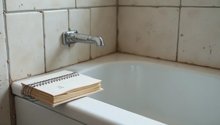 Visible tile installation defects during mid-project bathroom renovation