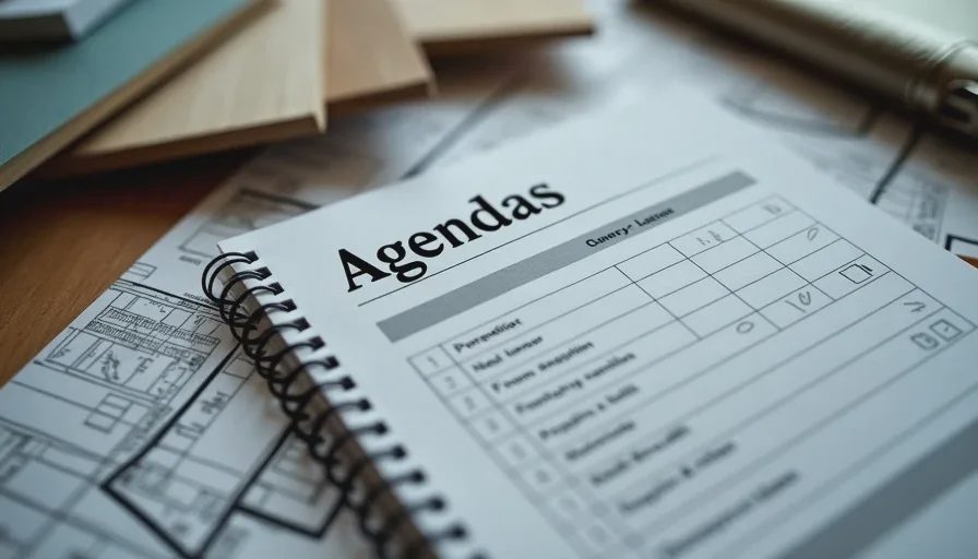 Pre-construction meeting agenda and checklist on renovation plans