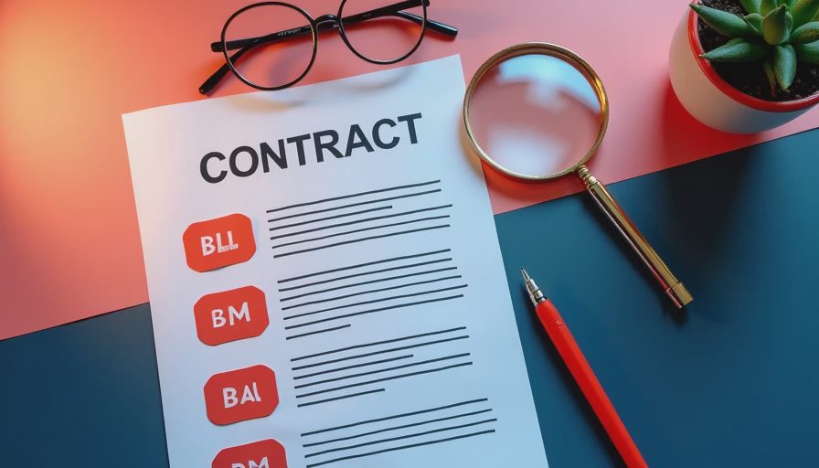 Illustration for red flags in contractor contracts