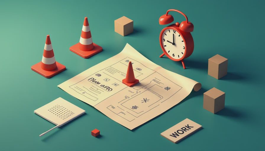Visual context for project delays